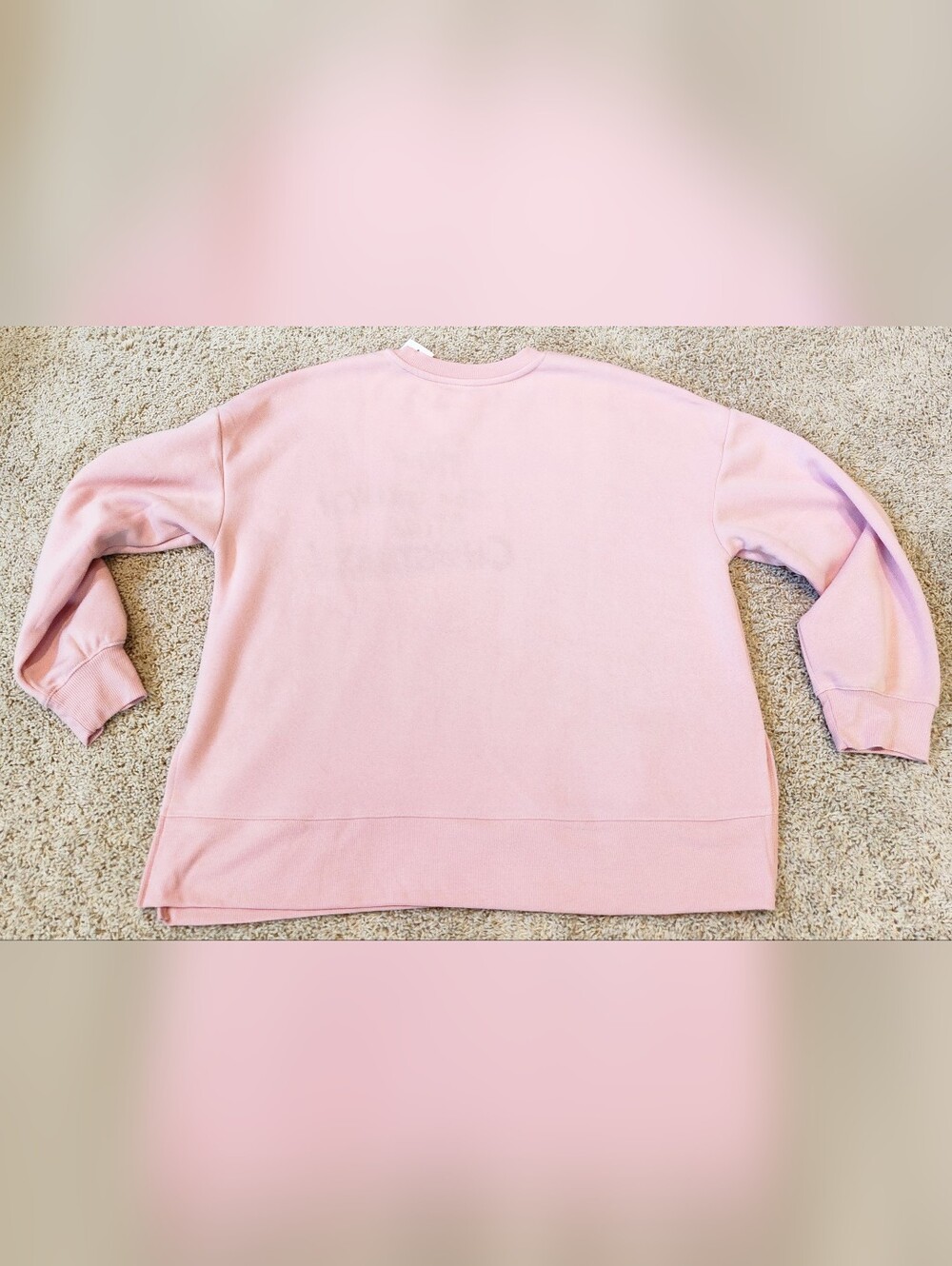 Kohl's Dr Seuss How The Grinch Stole Christmas Sweatshirt Pink Women's Sz L NWT - Picture 15 of 16